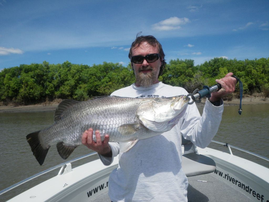 Brent with his 79cm Barra